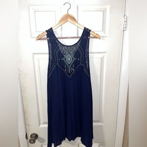 Blue tribal pattern dress